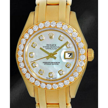 Rolex 80298 orologio da donna in oro giallo con quadrante in madreperla