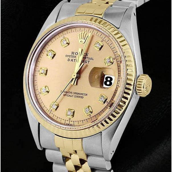 Rolex Dj Diamond Dial Lunetta scanalata Orologio da uomo Bracciale Tt Jubilee SET RAPIDO