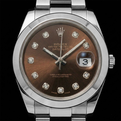 Uomo Squisito Diamante Cioccolato Diamante Fine Rolex – 0,20
