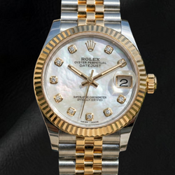 Brillante Perla Coltivata Rolex 0,20 carati – Two Tone di