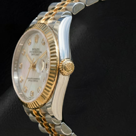 Perla Coltivata Rolex 0,20-carati Two Tone – vista frontale