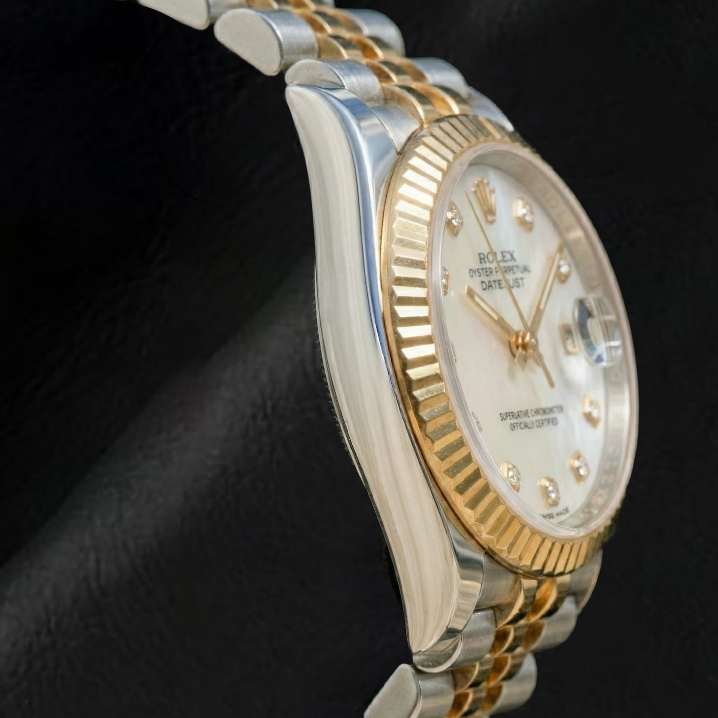 Brillante Rolex 0,20 carati – vista laterale