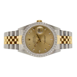 Diamante Champagne Diamante Fine Rolex carati – Gold