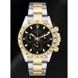 Rolex Daytona Cronografo Quadrante Nero Acciaio Oro Giallo Bicolore Orologio