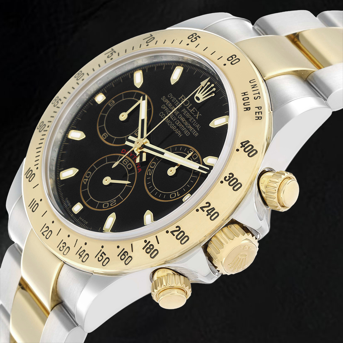 Rolex Two Tone con Gemma – vista laterale
