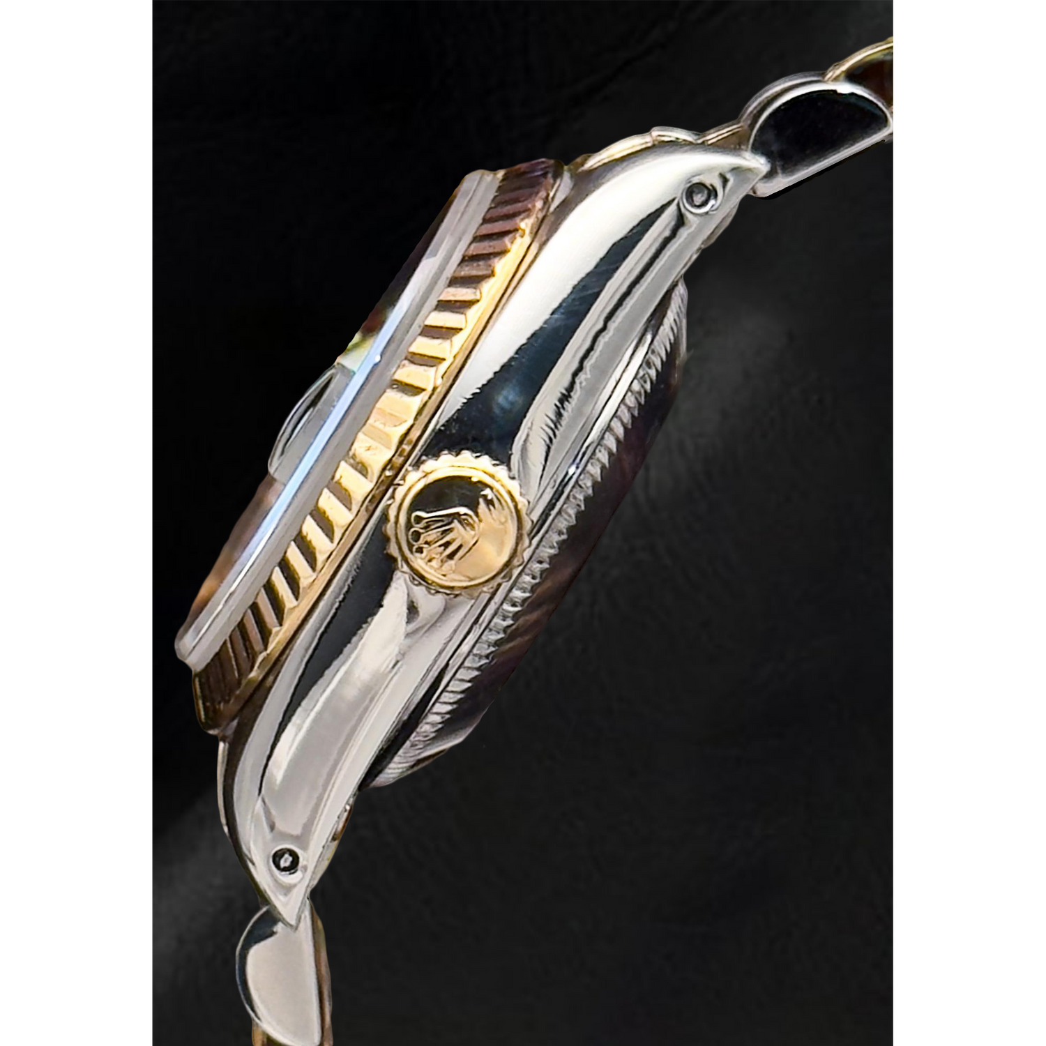 Rolex Two Tone con Gemma – vista laterale