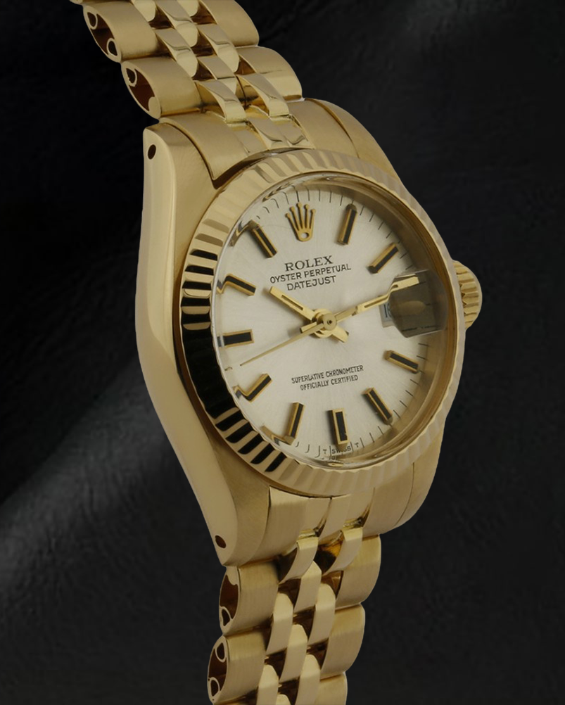 Rolex Lady Datejust Orologio stile President in oro giallo da 26 mm