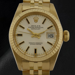 Rolex Lady Datejust Orologio stile President in oro giallo da 26 mm