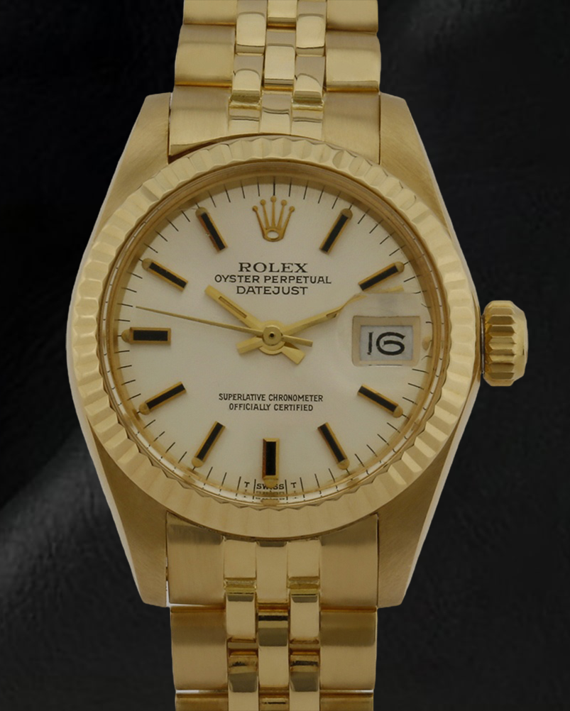 Rolex Lady Datejust Orologio stile President in oro giallo da 26 mm