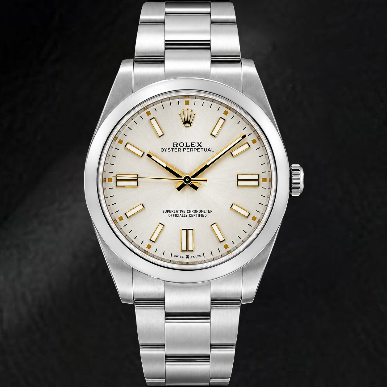 Orologio Rolex 124300 41 mm Quadrante Argento Acciaio Inossidabile Bracciale Oyster