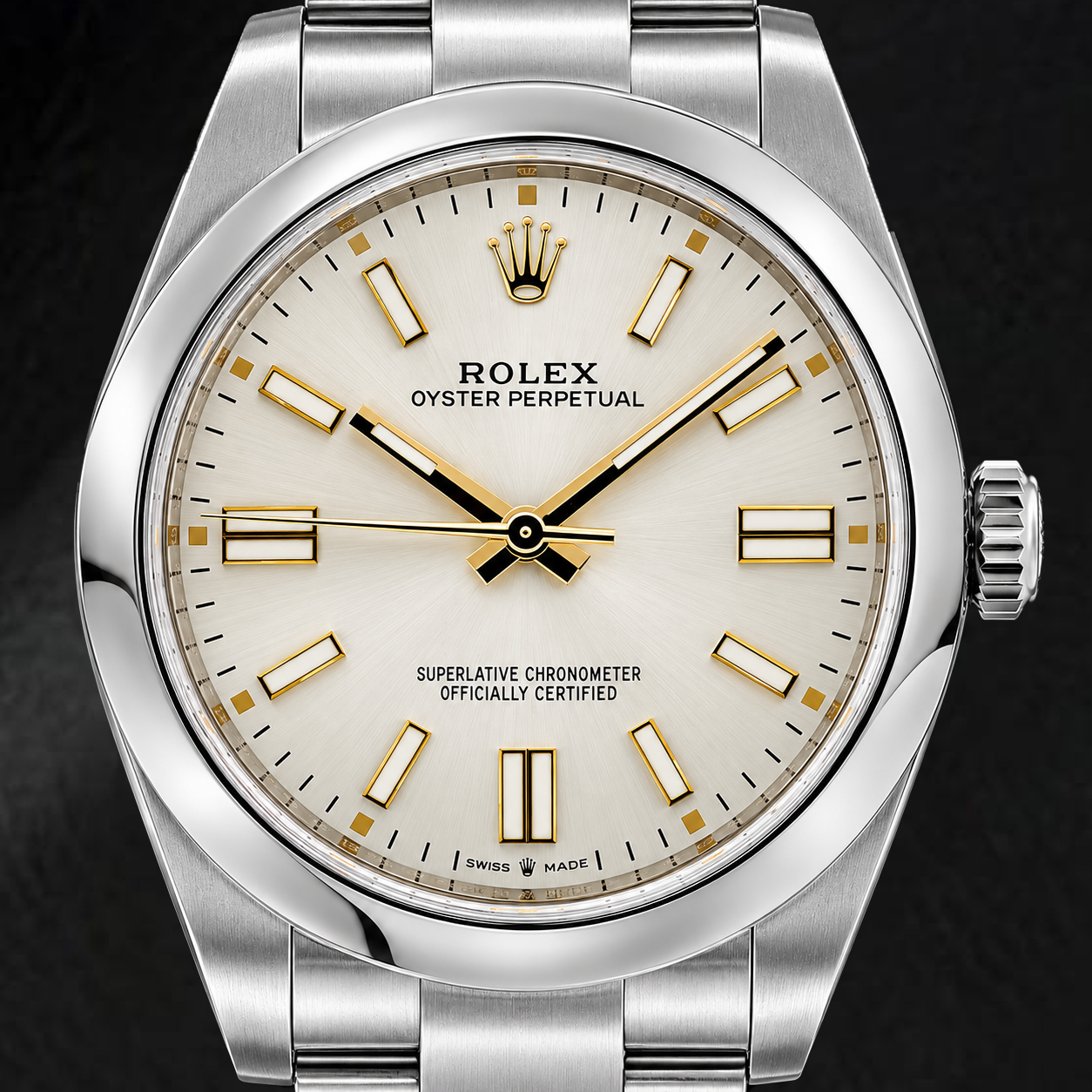 Orologio Rolex 124300 41 mm Quadrante Argento Acciaio Inossidabile Bracciale Oyster