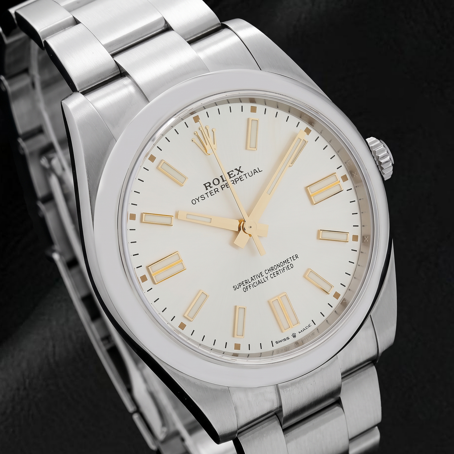 Orologio Rolex 124300 41 mm Quadrante Argento Acciaio Inossidabile Bracciale Oyster