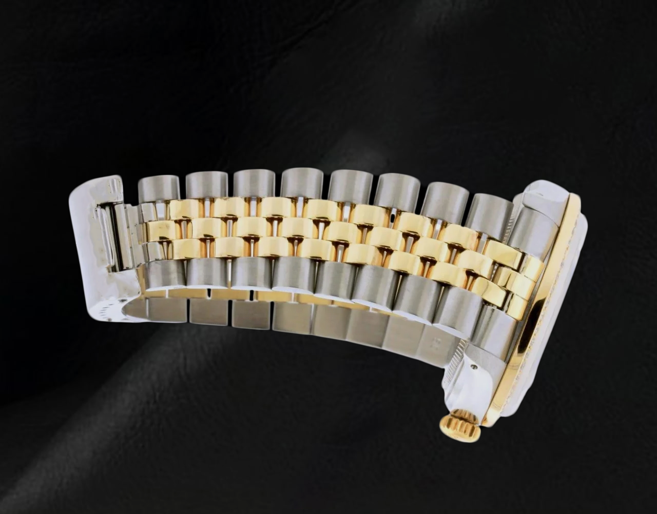Rolex Datejust 16013 36mm Orologio con Lunetta con Diamanti e Quadrante con Diamanti Rosa a Onde con Numeri Arabi