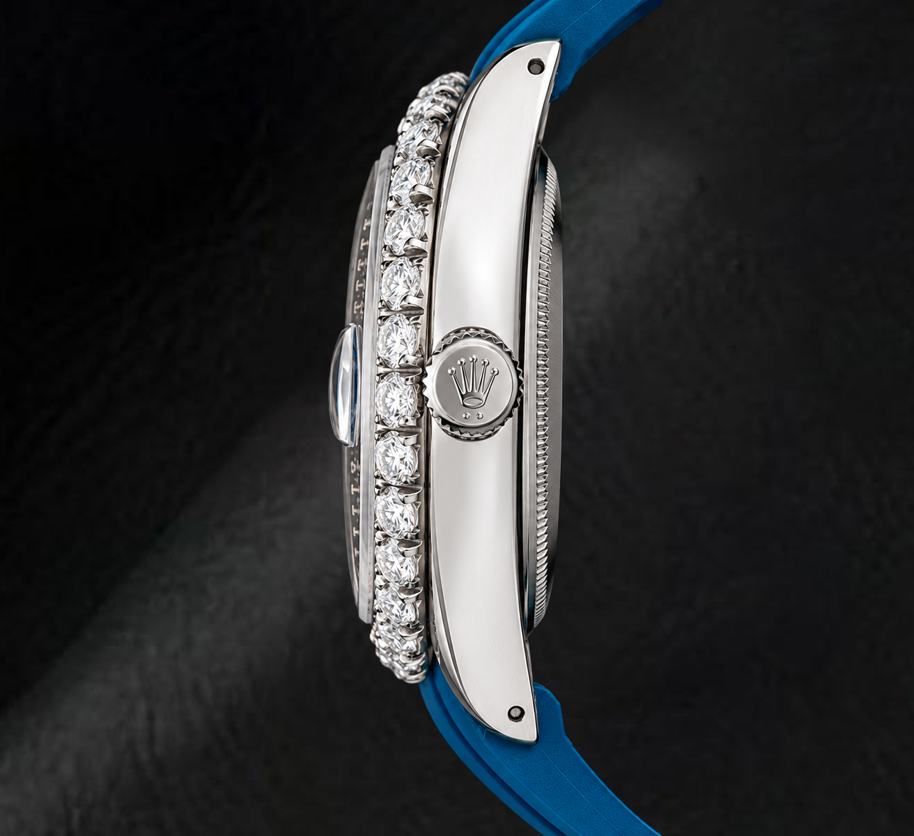 Orologio Rolex 1601 Datejust 36 mm Quadrante Blu con Diamanti