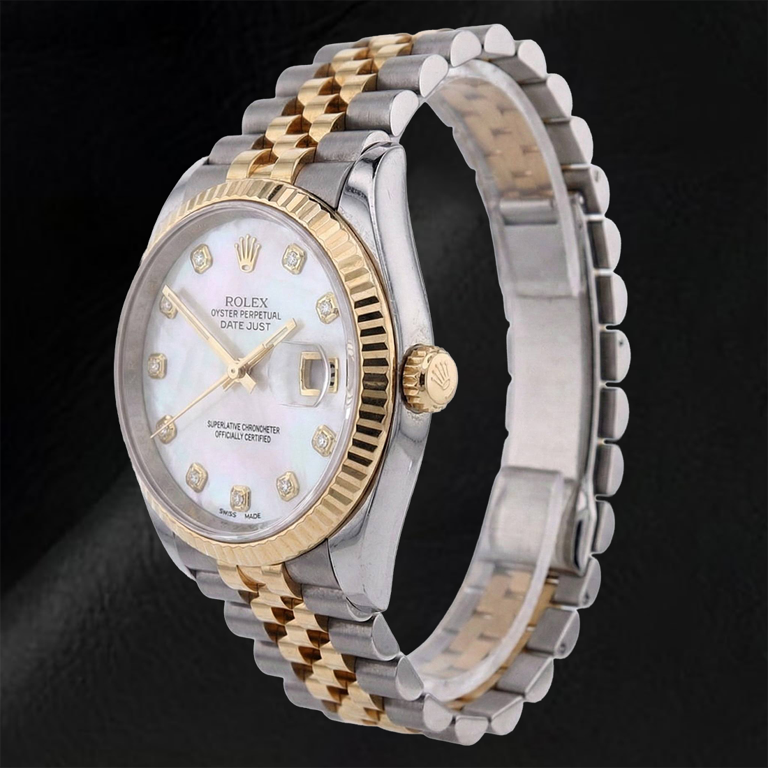 Perla anello in Two Tone – vista frontale