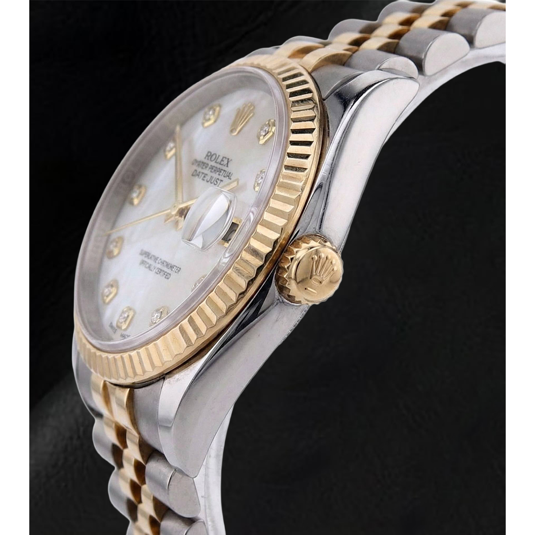 Rolex Two Tone con Perla – vista angolare