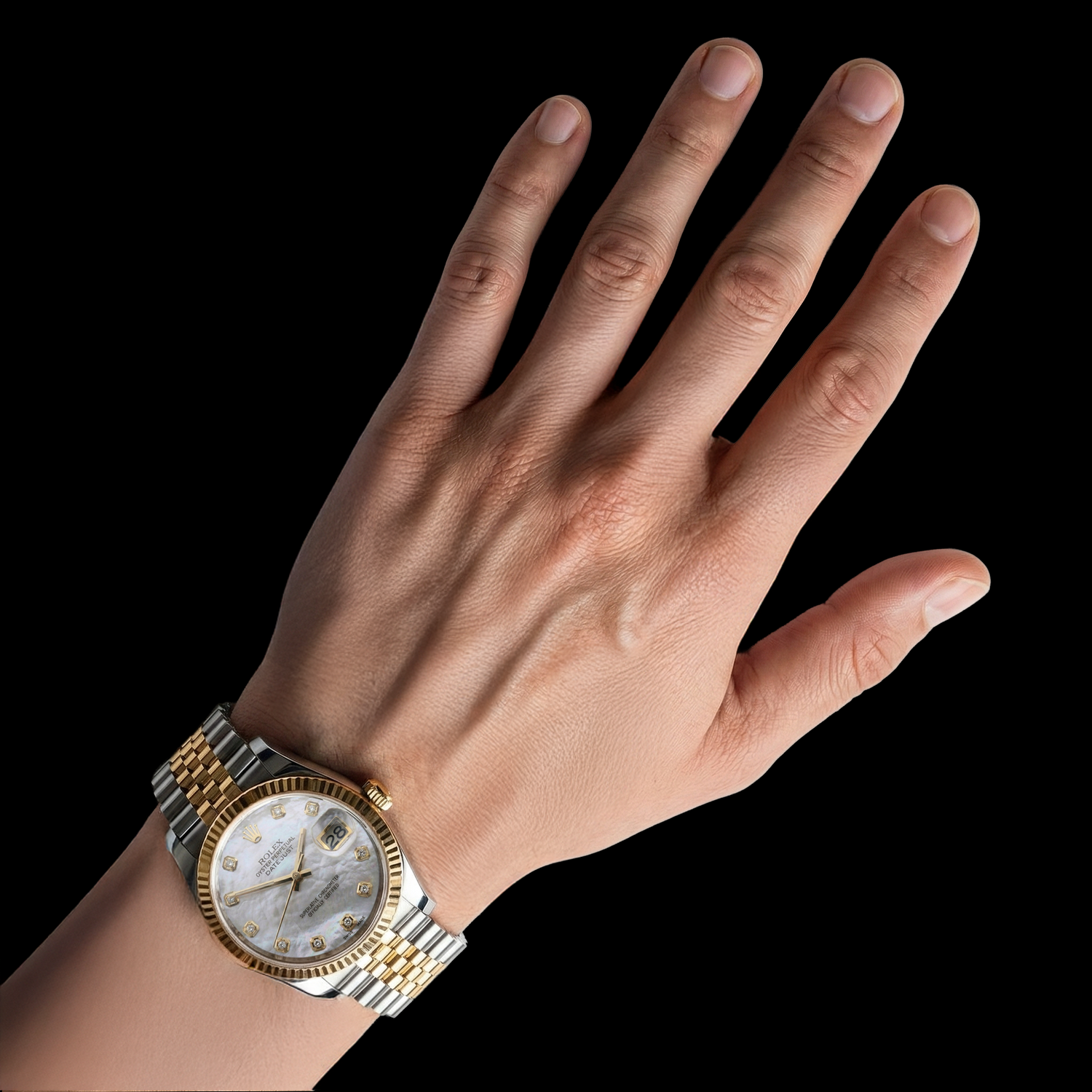Perla Rolex – vista posteriore