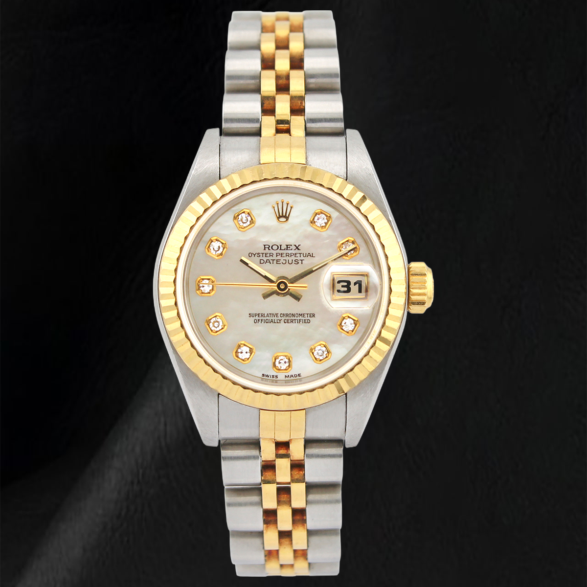 Orologio Rolex 26mm Anno 2002 Quadrante con Diamanti in Madreperla Bianca