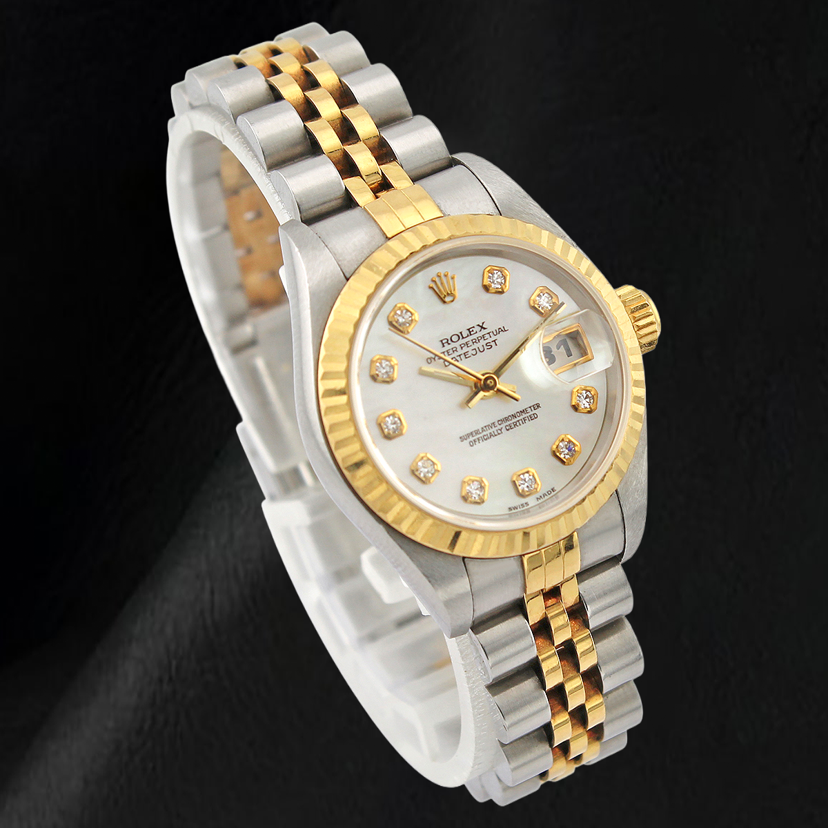 Orologio Rolex 26mm Anno 2002 Quadrante con Diamanti in Madreperla Bianca