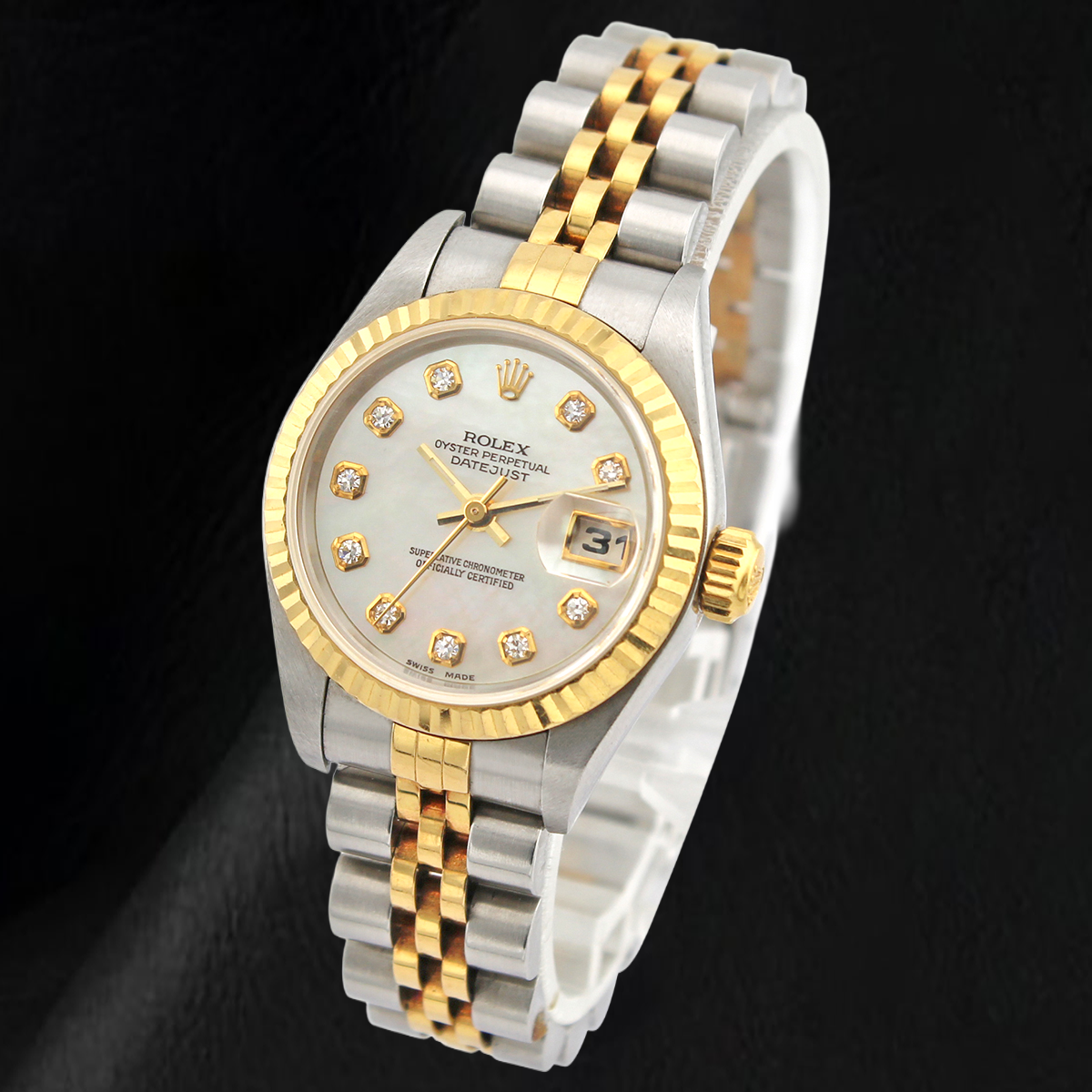 Orologio Rolex 26mm Anno 2002 Quadrante con Diamanti in Madreperla Bianca