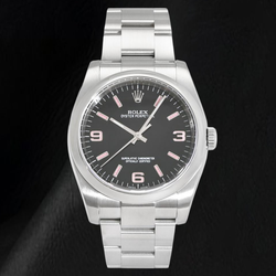 Orologio Rolex Oyster Perpetual 36 mm 116000 in Acciaio Inossidabile con Quadrante Nero con Numeri Arabi