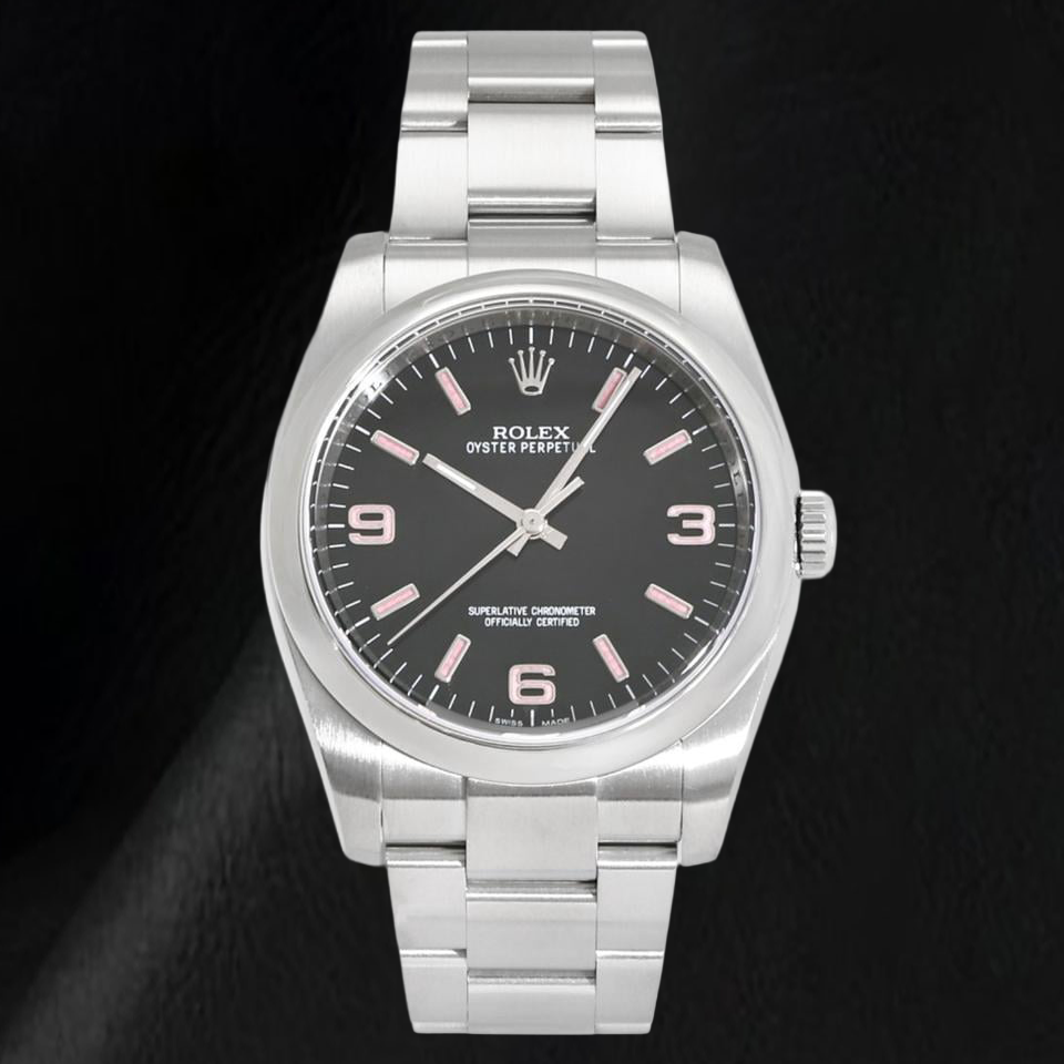 Orologio Rolex Oyster Perpetual 36 mm 116000 in Acciaio Inossidabile con Quadrante Nero con Numeri Arabi
