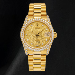 Orologio Rolex 68278 President 31 mm in Oro Giallo con Quadrante con Diamanti Champagne Jubilee