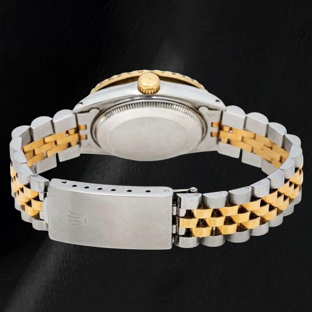 Rolex 6827 Datejust 31 mm Orologio Bicolore Quadrante con Diamanti Champagne