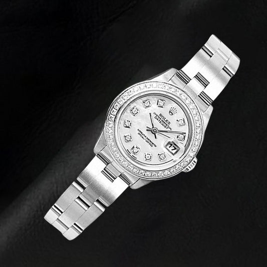 Rolex ostrica perpetua signora Datejust 26mm madreperla quadrante diamanti orologio in acciaio inossidabile
