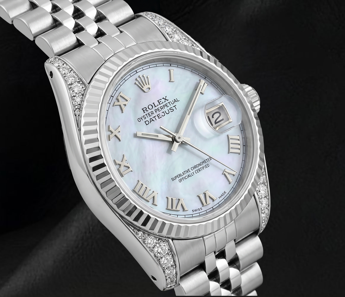 Orologio Rolex 6916 Datejust 26mm in Acciaio Inossidabile con Quadrante Romano in Madreperla Blu
