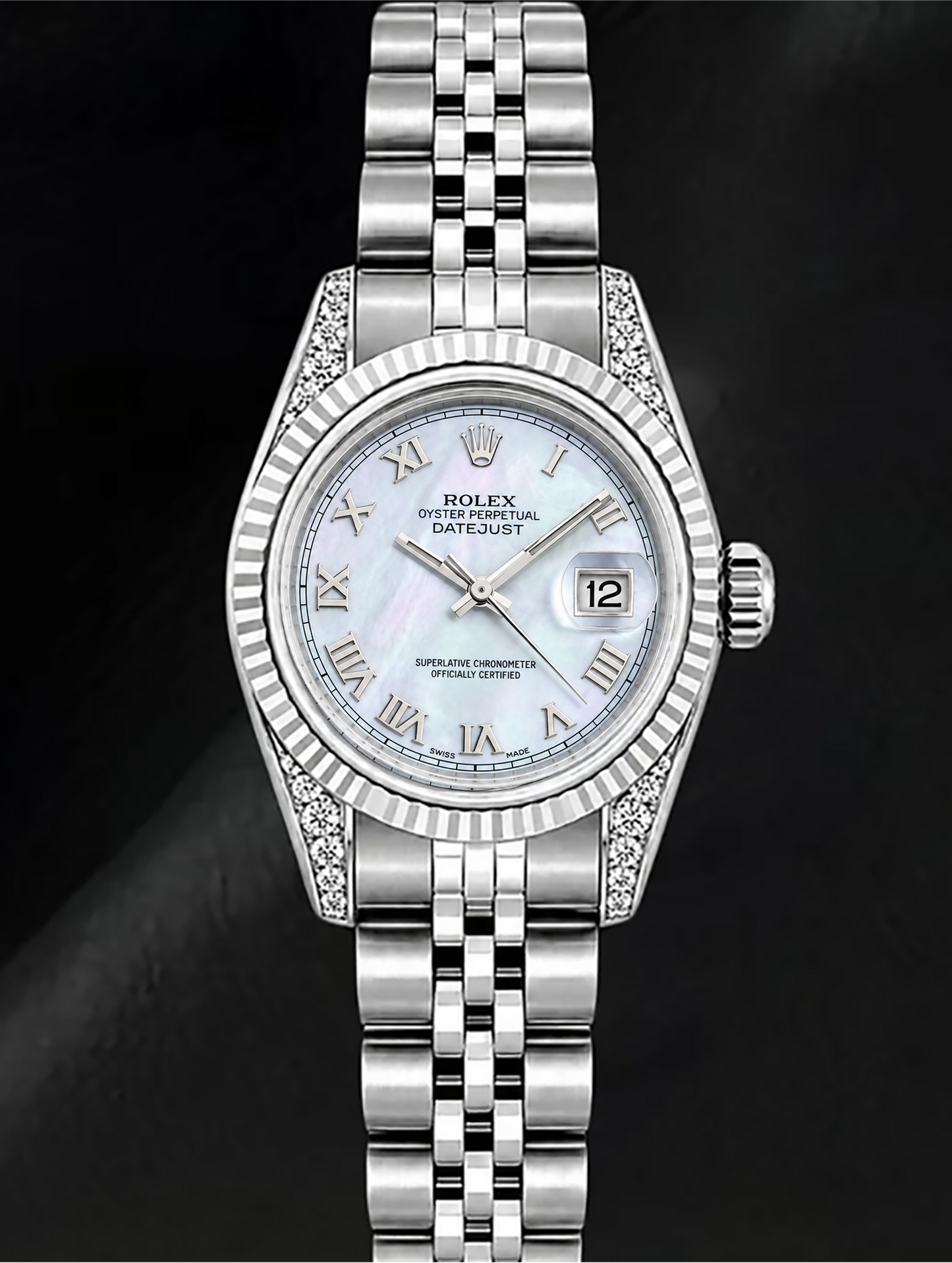 Orologio Rolex 6916 Datejust 26mm in Acciaio Inossidabile con Quadrante Romano in Madreperla Blu
