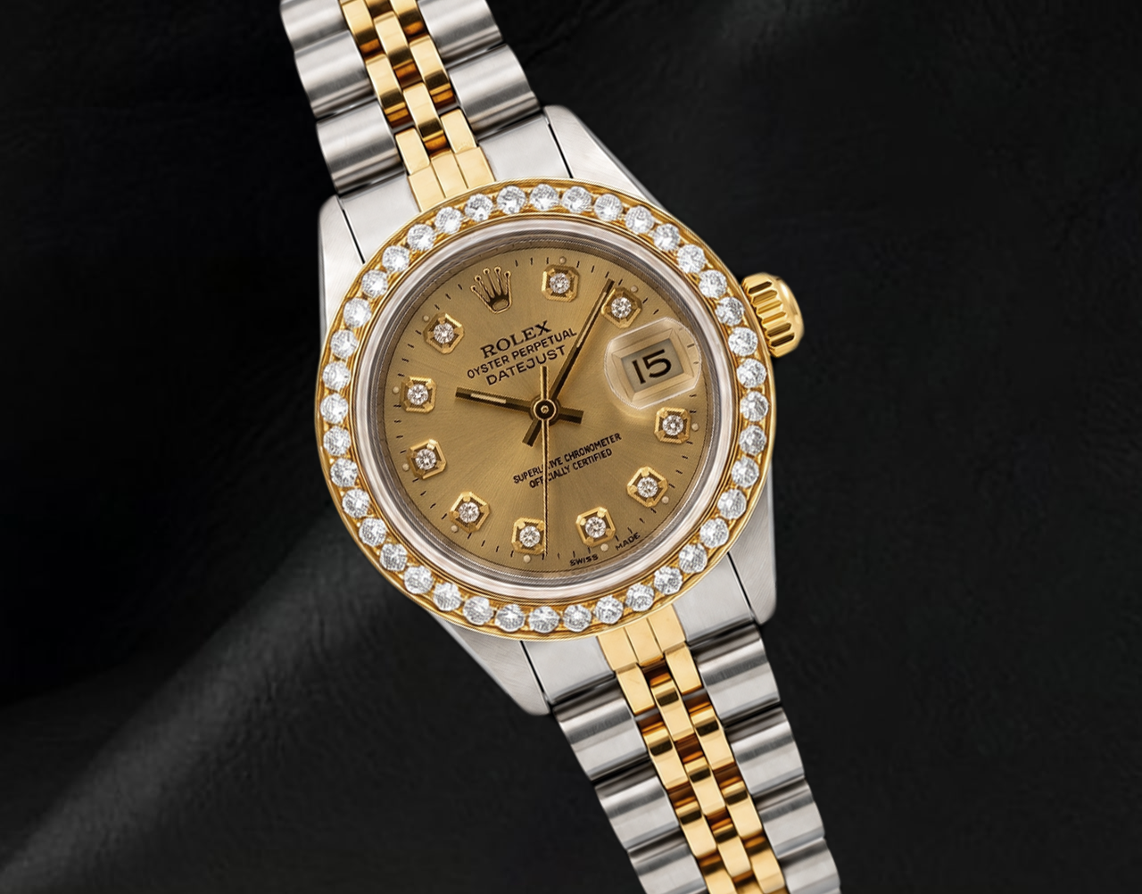 Orologio Rolex 6917 Datejust 26 mm Bicolore Quadrante con Diamanti Champagne