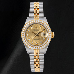 Orologio Rolex 6917 Datejust 26 mm Bicolore Quadrante con Diamanti Champagne Jubilee