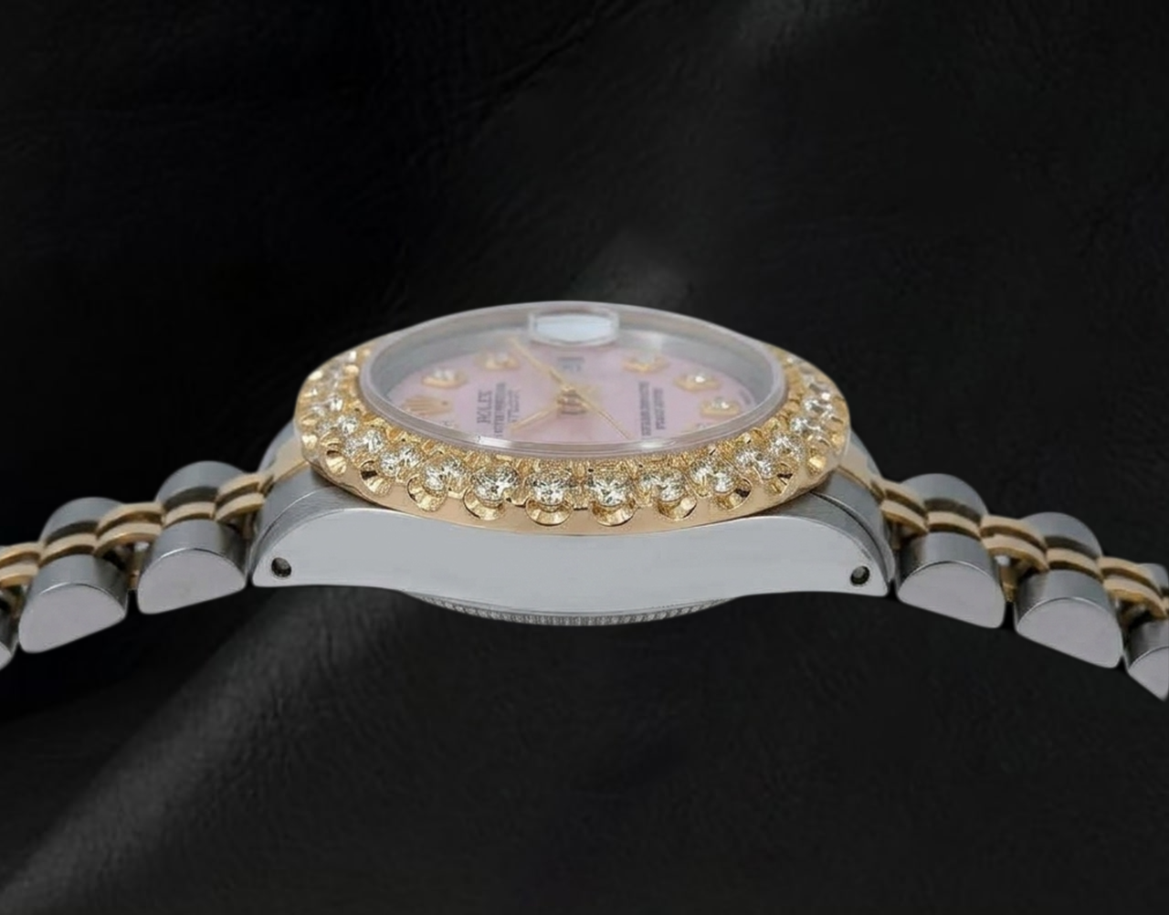 Rolex 6917 Datejust Orologio Bicolore 26 mm con Quadrante in Madreperla Rosa con Diamanti
