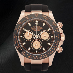 Orologio Rolex Cosmograph Daytona 116515LN 40 mm Quadrante Nero con Indici a Bastone Luminescenti Cinturino Oysterflex Nero