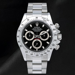 Orologio Rolex Cosmograph Daytona 116520 40 mm in Acciaio Inossidabile con Quadrante Nero