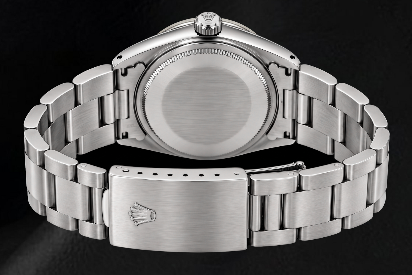 Orologio Rolex Date 1500 34 mm in Acciaio Inossidabile con Quadrante Argento con Indici a Bastone