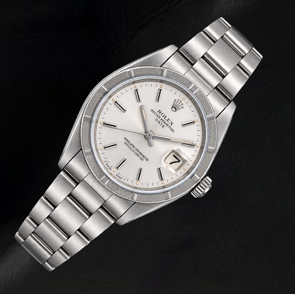 Orologio Rolex Date 1501 34 mm in Acciaio Inossidabile con Quadrante Argento con Indici a Bastone