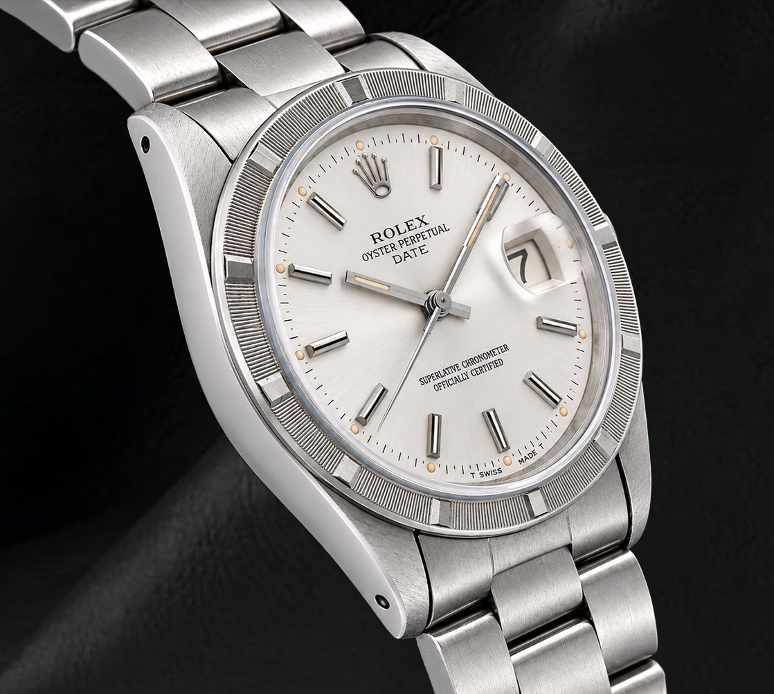 Orologio Rolex Date 1501 34 mm in Acciaio Inossidabile con Quadrante Argento con Indici a Bastone
