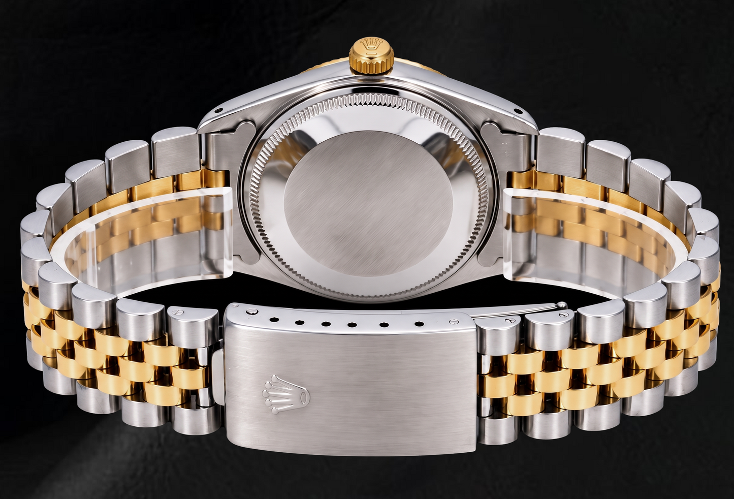 Orologio Rolex Date 1502 34 mm Bicolore con Quadrante Champagne con Indici a Bastone