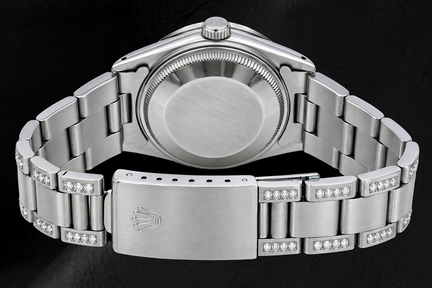 Rolex Date 15200 Orologio 34 mm in Acciaio Inossidabile con Quadrante con Diamanti in Madreperla Bianca