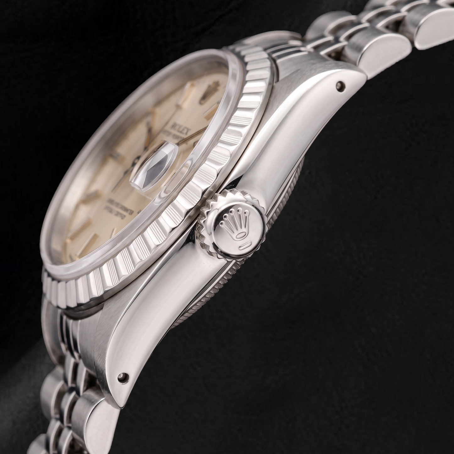 Orologio Rolex Date 6924 26 mm Quadrante Argentato Bracciale Jubilee in Acciaio Inossidabile