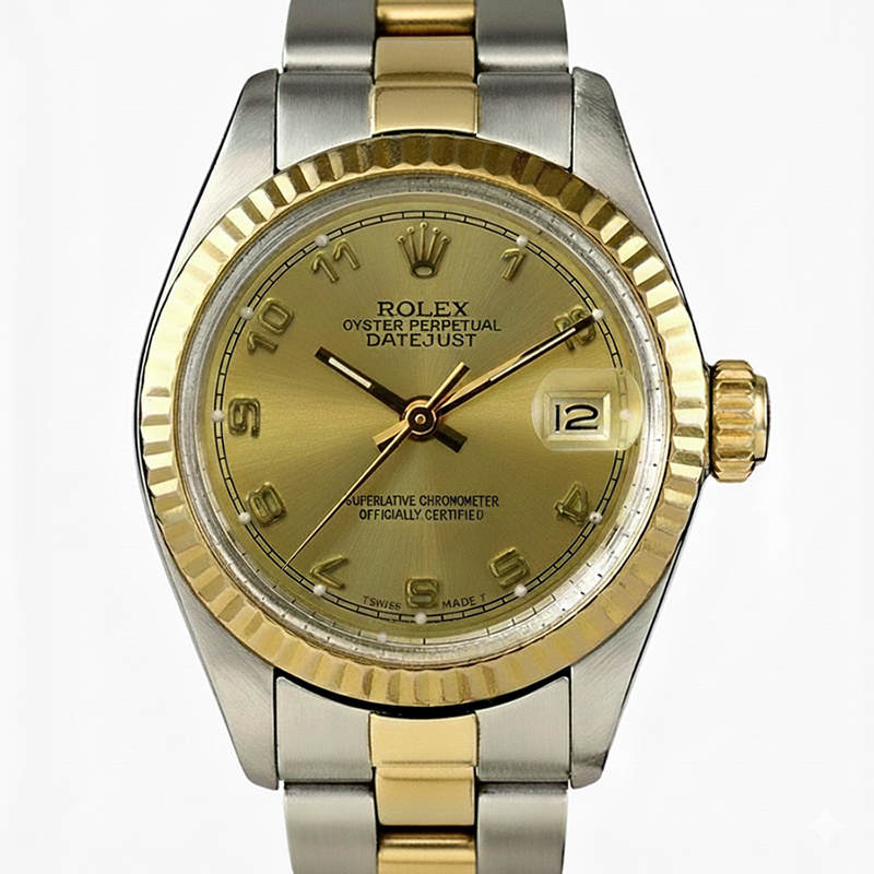 Rolex Date Orologio da donna Rolex quadrante arabo bicolore