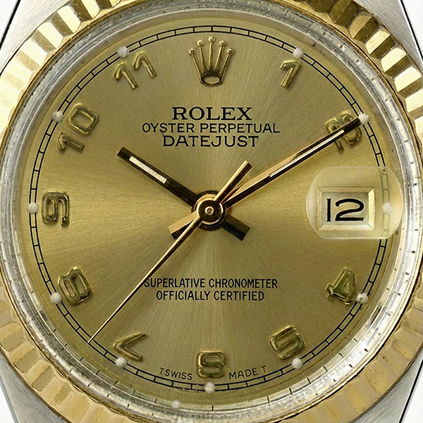 Rolex Date Orologio da donna Rolex quadrante arabo bicolore