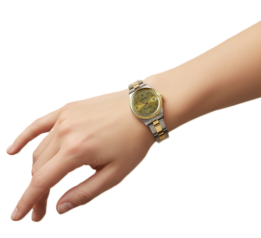 Rolex Date Orologio da donna Rolex quadrante arabo bicolore