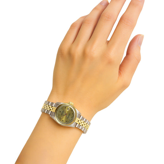 Rolex Date Orologio da donna Rolex quadrante arabo bicolore P1