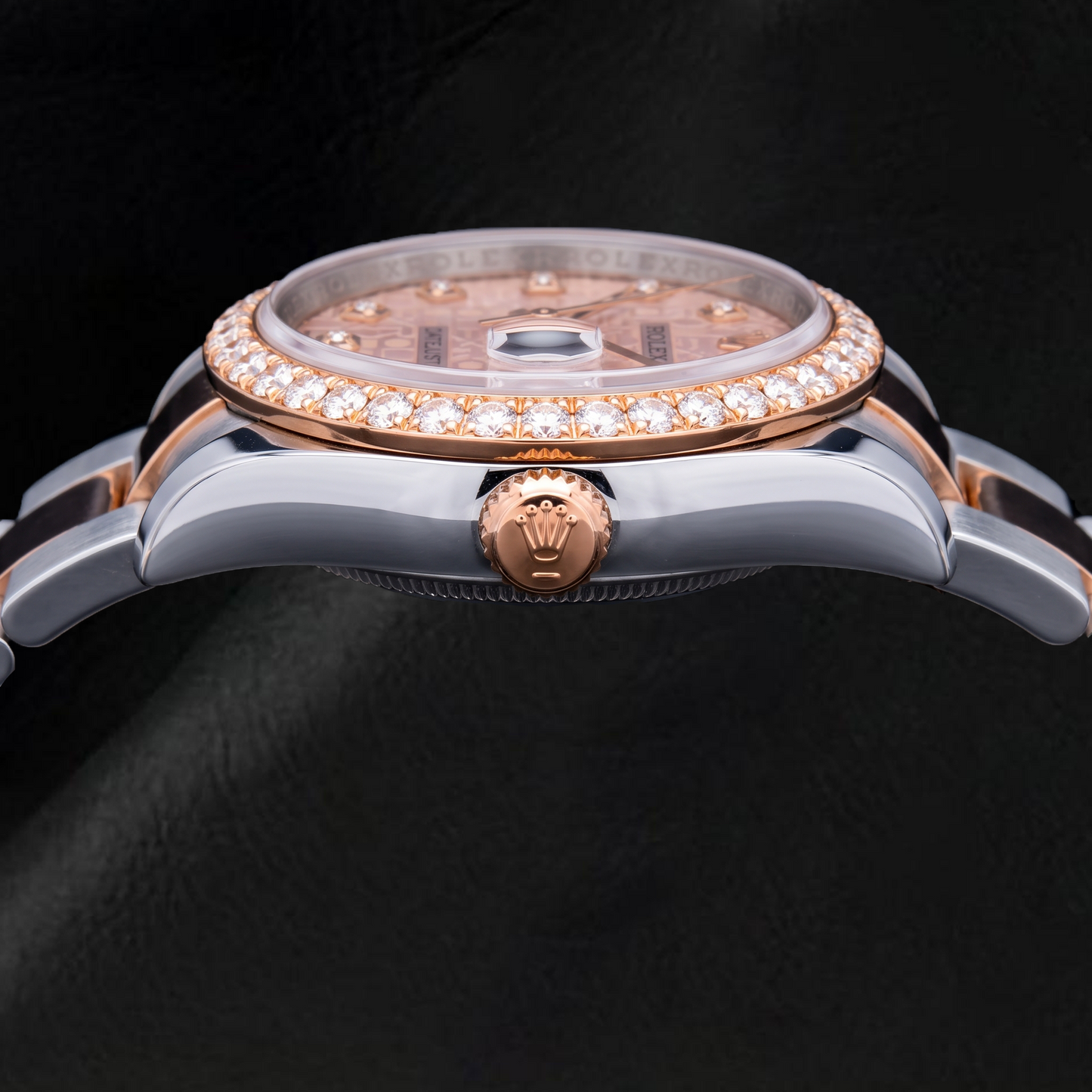Rolex Datejust 116231 36 mm Orologio Bicolore Quadrante Jubilee Rosa con Diamanti Bracciale Oyster