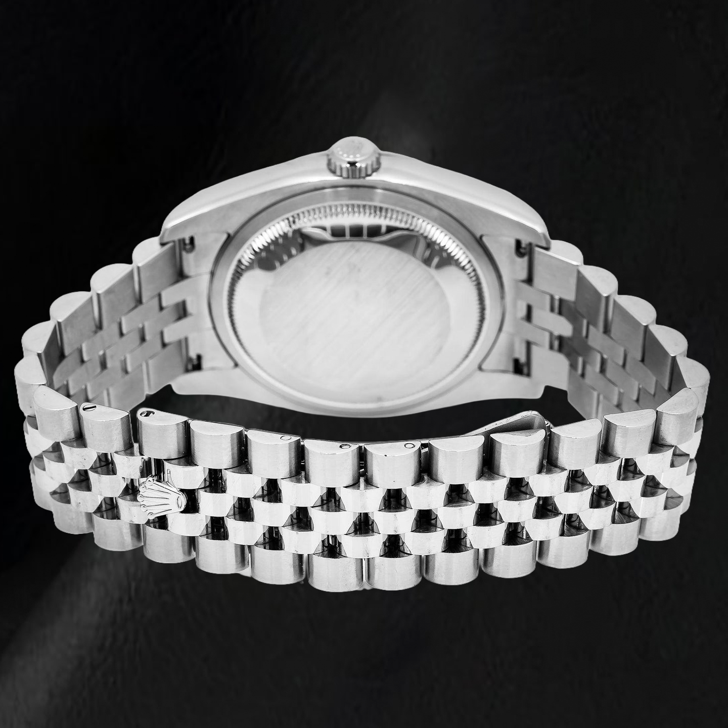 Rolex Datejust 116234 36 mm Orologio in Acciaio Inossidabile con Quadrante Tuxedo Nero con Indici a Bastone