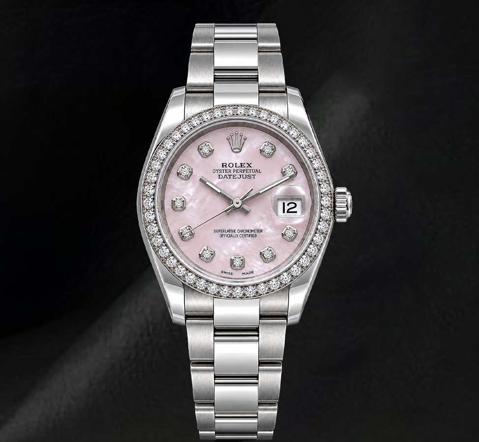 Rolex Datejust 116234 36mm Orologio in Acciaio Inossidabile con Quadrante con Diamanti in Madreperla Rosa
