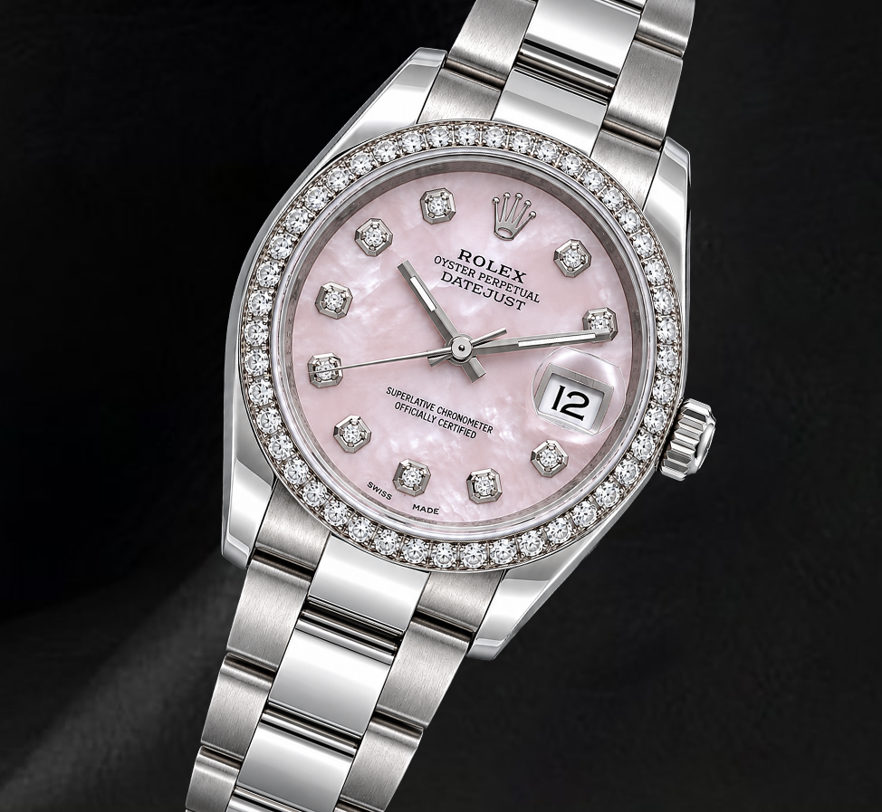 Rolex Datejust 116234 36mm Orologio in Acciaio Inossidabile con Quadrante con Diamanti in Madreperla Rosa